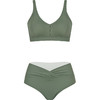 sisia2020新款莫兰迪绿色比基尼大胸性感聚拢小胸分体泳衣ins网红 商品缩略图4