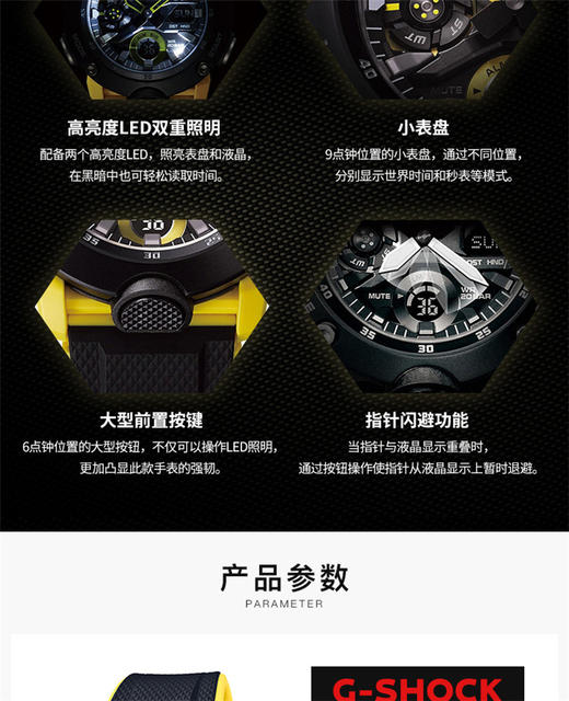  【全球联保】日本卡西欧CASIO G-SHOCK GA-2000系列复古运动男表 GA-2000-3AJF 日本直邮JPY带授权招加盟代理 商品图4