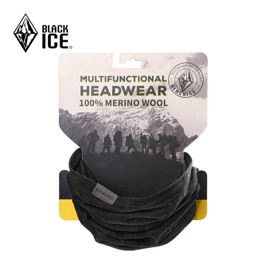 黑冰 多功能美利奴羊毛头巾 户外骑行面罩 登山徒步保暖羊毛脖套 商品图4