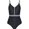 sisia游泳衣女性感聚拢复古黑色2020新款连体泳衣遮肚显瘦仙女范 商品缩略图4