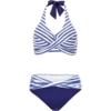 sisia新款性感大胸比基尼条纹海军风小胸聚拢出国游泳衣女三件套 商品缩略图4