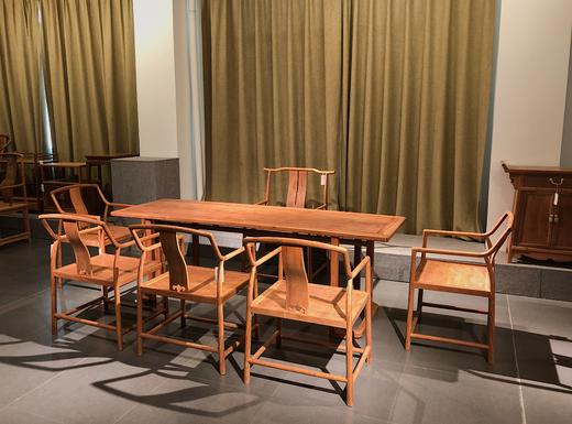 红桥红  家具严选  缅甸花梨（大果紫檀）  【216 新中式茶桌 七件套】 商品图1