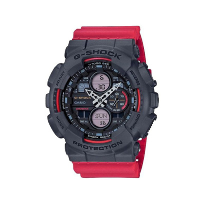  【全球联保】日本卡西欧CASIO G-SHOCK复古男女款防水运动手表战士红GA-140-4AJF 日本直邮JPY带授权招加盟代理