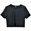 sisia新款沙滩比基尼罩衫黑色短袖防晒性感透明短款t恤套头罩衫SS201W08S9A 商品缩略图4