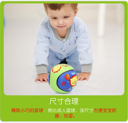 费雪 儿童篮球 宝宝健身球 儿童玩具 颜色混发 F0525JPY带授权招加盟代理 商品图6