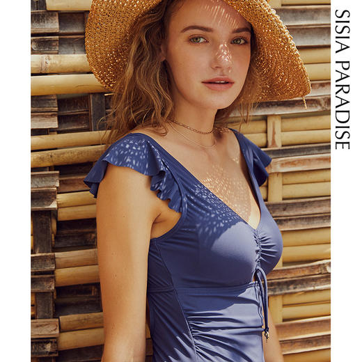 sisia欧美大胸性感小胸聚拢连体泳衣女遮肚显瘦仙女范学生泳衣ins 商品图1