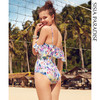 Sisia游泳衣女保守遮肚显瘦连体泳衣 性感荷叶边大胸聚拢钢托泳装 商品缩略图1