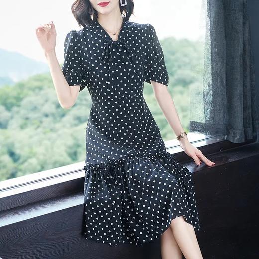 时尚韩版，显瘦气质洋气波点连衣裙YKYM-020-8218 商品图3