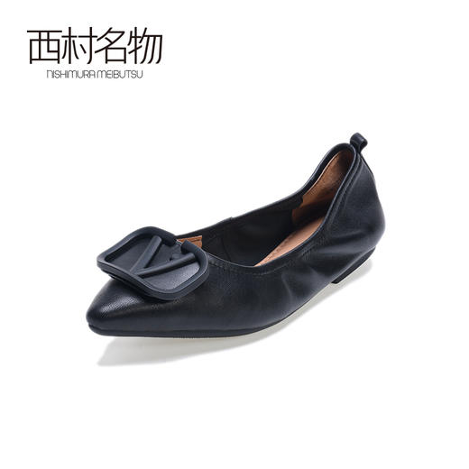 西村名物2020秋季新款浅口尖头单鞋蛋卷鞋X20CE30171 商品图2