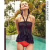 sisia新款黑色沙滩裙 比基尼性感透明网纱裙保守度假半身裙超短裙SS201W08S07 商品缩略图0