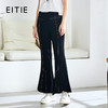EITIE爱特爱秋季新款时尚显瘦洋气明线装饰喇叭长裤女休闲裤6005707 商品缩略图0