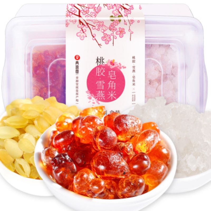 青源堂 桃胶雪燕皂角米精选组合265g桃花泪雪莲子 桃胶雪燕皂角米 265gJPY带授权招加盟代理