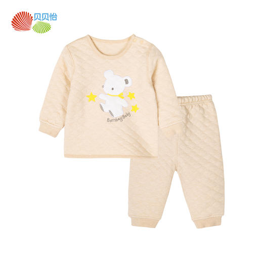 贝贝怡婴儿套装秋冬季加厚保暖上衣裤子两件套儿童家居服BB8216
 商品图10