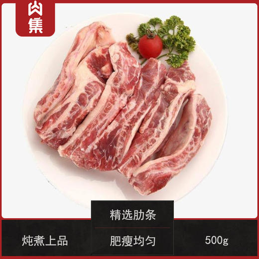 精选牛肋条牛坑腩腹肋肉500g