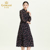 乔万尼早秋新款淑女气质款花边镂空高腰线显瘦伞裙印花连衣裙ES3E525 商品缩略图2