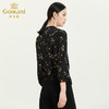 乔万尼秋季新款套头V领设计感花边衬衫印花精致小衫长袖上衣ES3C529 商品缩略图3