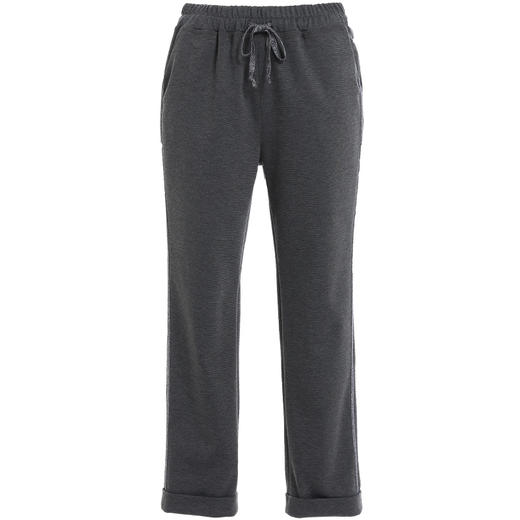 乔万尼秋季新品简约气质中腰舒适抽绳九分裤休闲裤女ES3F546 商品图4