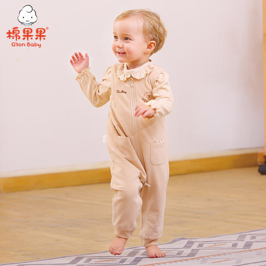 棉果果春秋季新疆彩棉纯棉背带裤M301204120412 商品图0