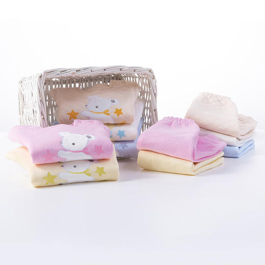 贝贝怡婴儿套装秋冬季加厚保暖上衣裤子两件套儿童家居服BB8216
 商品图3