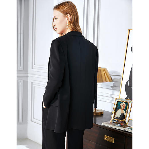 EITIE爱特爱秋季新款职业干练中性时尚显瘦百搭西装外套女6003703 商品图5