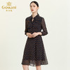 乔万尼新款秋装长袖高腰气质通勤收腰显瘦时尚系带连衣裙女ES3E500 商品缩略图1