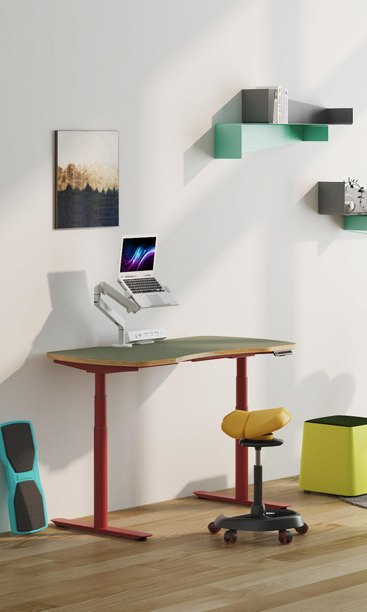 Motostuhl摩伽 Superpro双电机驱动电动升降桌木脚电脑电竞办公桌 商品图1