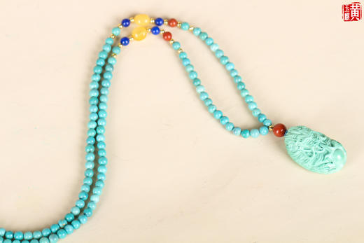[ 祥龙献瑞 ]  原矿绿松祥龙吊坠 | 高瓷蓝，清新雅丽，光泽如瓷，质地坚韧，触手温凉 商品图4