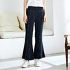 EITIE爱特爱秋季新款时尚显瘦洋气明线装饰喇叭长裤女休闲裤6005707 商品缩略图4