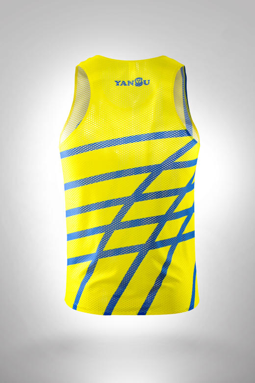 严素跑步背心，黄色赛道，男款，轻量，快干，严素态度 商品图1