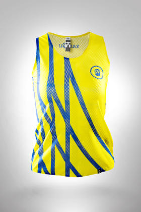 严素跑步背心，黄色赛道，女款，轻量，快干，严素态度