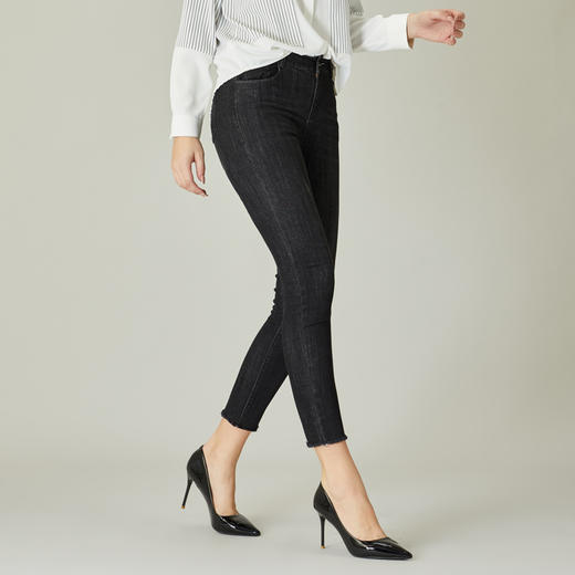 半身缘女裤 秋季修身显瘦铅笔牛仔裤203302m10109224