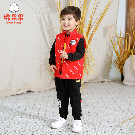 棉果果春秋季男童两面穿马夹M312171420512 商品图1