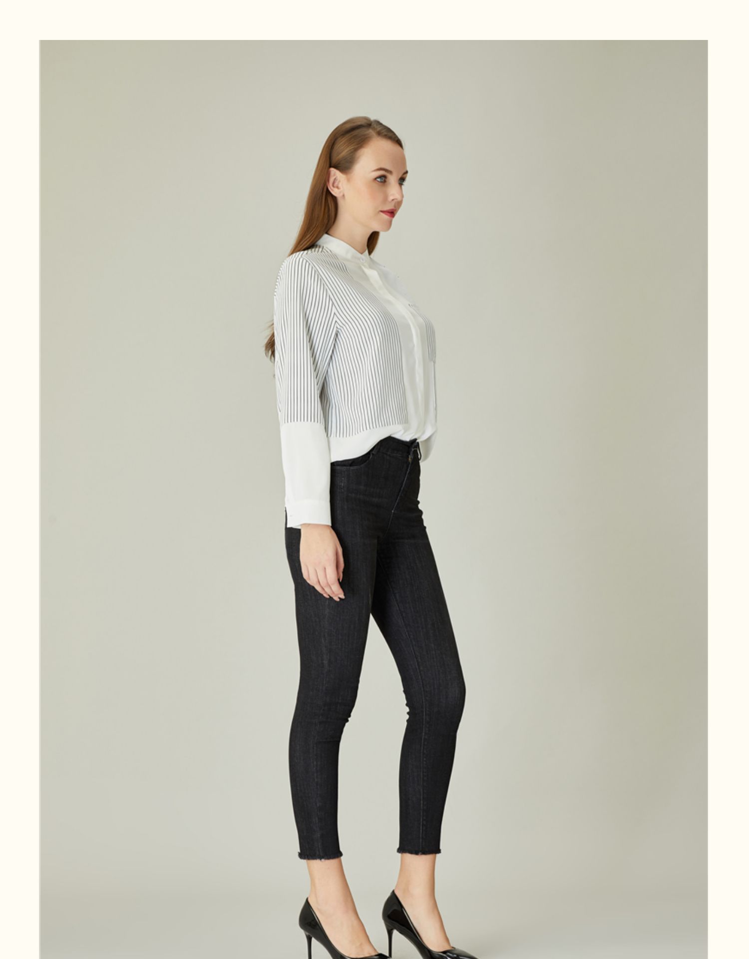 半身缘女裤 秋季修身显瘦铅笔牛仔裤203302m10109224