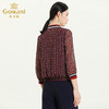 乔万尼秋新款时尚领结V领上衣设计感学院风套头衬衣ES3C533 商品缩略图3