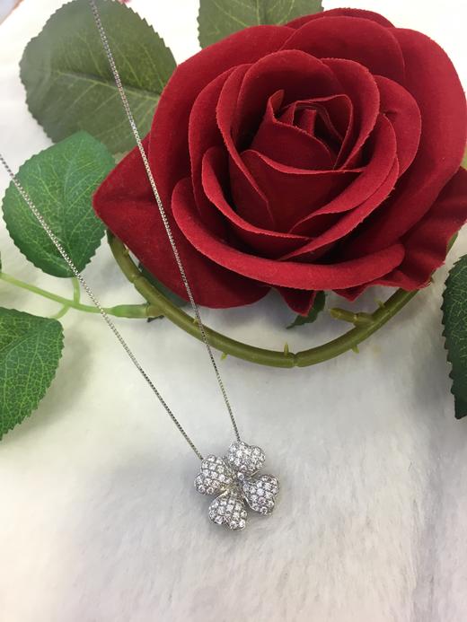 2F紫兰银镶嵌水晶吊坠 商品图0