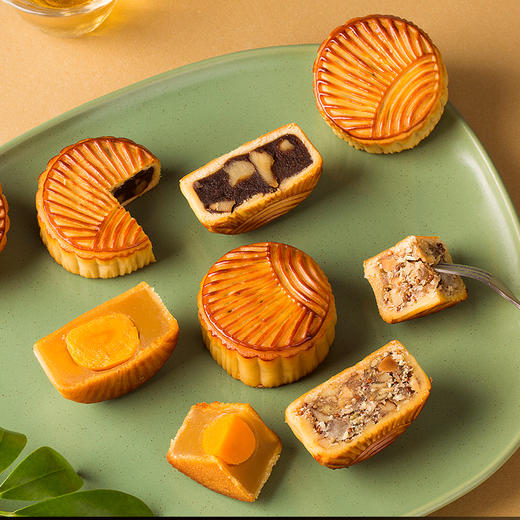 仟吉爱相逢传统月饼礼盒3口味6枚220g包邮到家