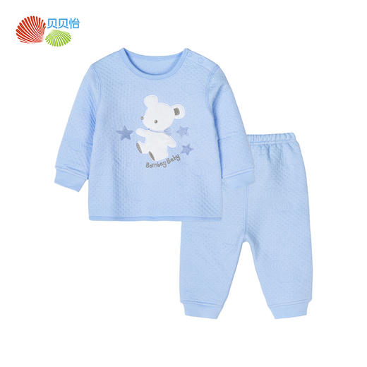 贝贝怡婴儿套装秋冬季加厚保暖上衣裤子两件套儿童家居服BB8216
 商品图8