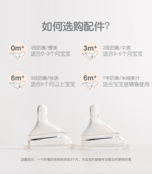 hegen原装进口婴儿宝宝智能奶嘴宽口径超软硅胶仿真母乳新生儿 商品图3