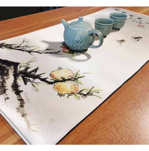 中国风文创产品吉祥福禄丝绸桌垫 办公实用礼品 商品图1