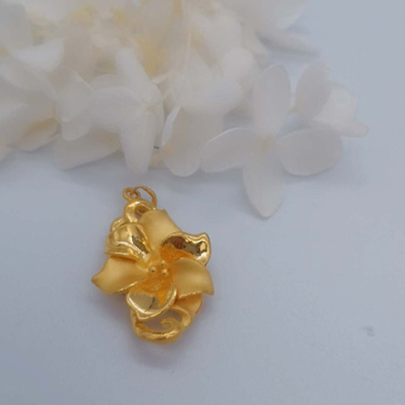 足金999硬金花型吊坠JPY带授权招加盟代理