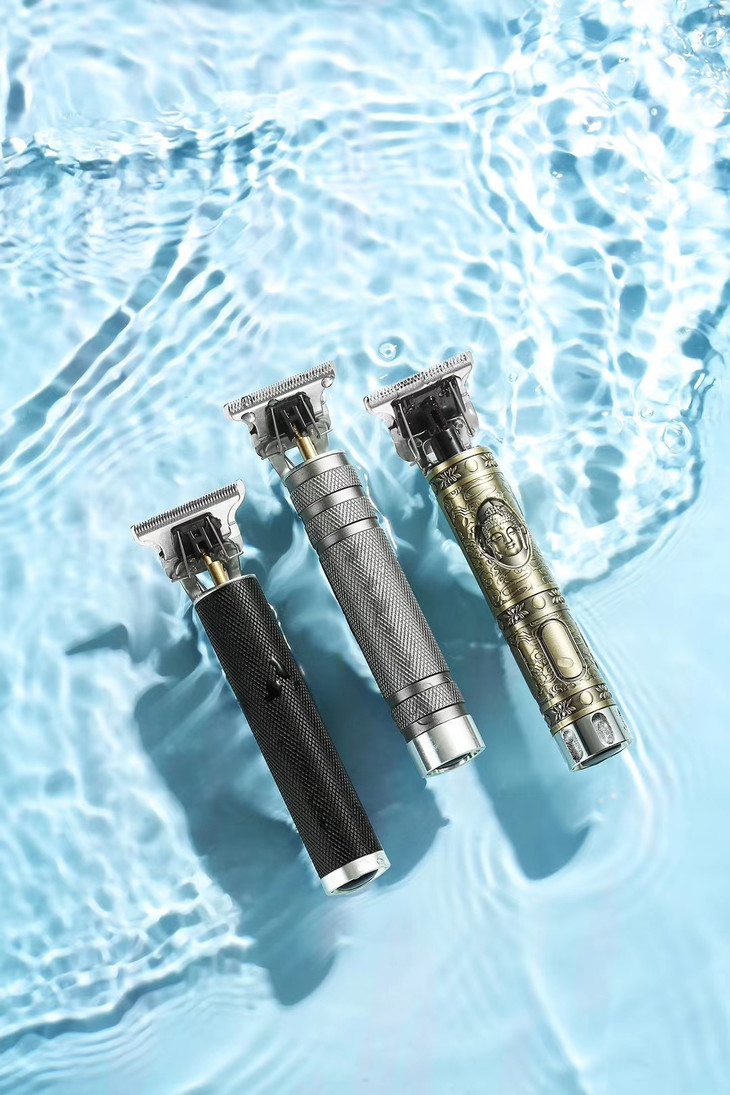 t9油头电推剪防水雕刻理发器发廊专业推光修边刻痕复古青铜管佛头推子