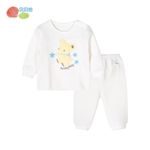 贝贝怡婴儿套装秋冬季加厚保暖上衣裤子两件套儿童家居服BB8216
 商品图12