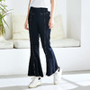 EITIE爱特爱秋季新款时尚显瘦洋气明线装饰喇叭长裤女休闲裤6005707 商品缩略图3