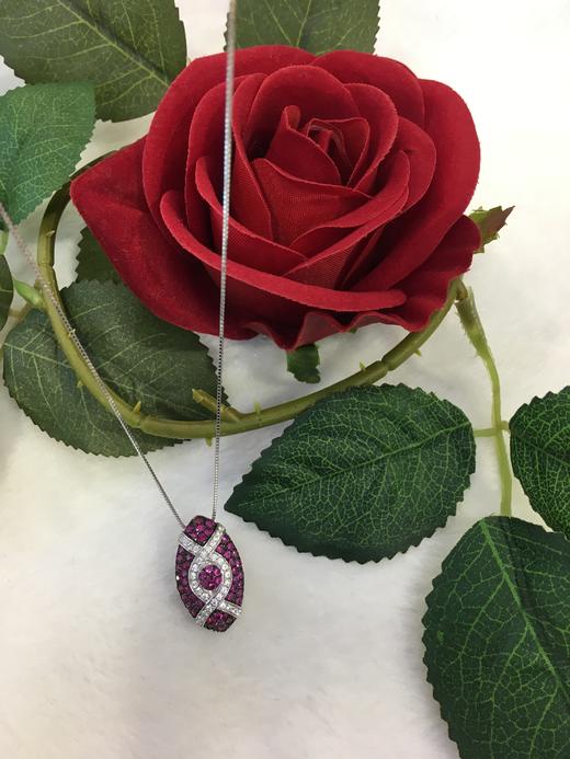 2F紫兰银镶嵌合成水晶吊坠 商品图0