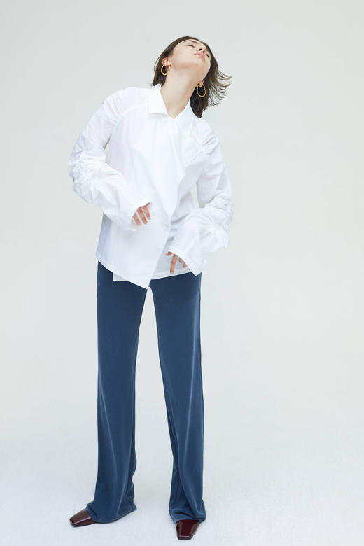 HIDEMI 到店必入垂坠感柔顺舒适透气松紧带宽松休闲空气感长裤 商品图10