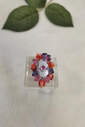 2F紫兰合成水晶戒指