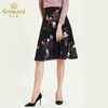 乔万尼新款洋气印花半身裙女秋中长款显瘦高腰A字裙ES3D606 商品缩略图1