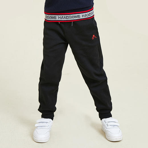 METTE童装裤子2020秋季新品中大童中性系带运动束脚针织休闲裤子 商品图2