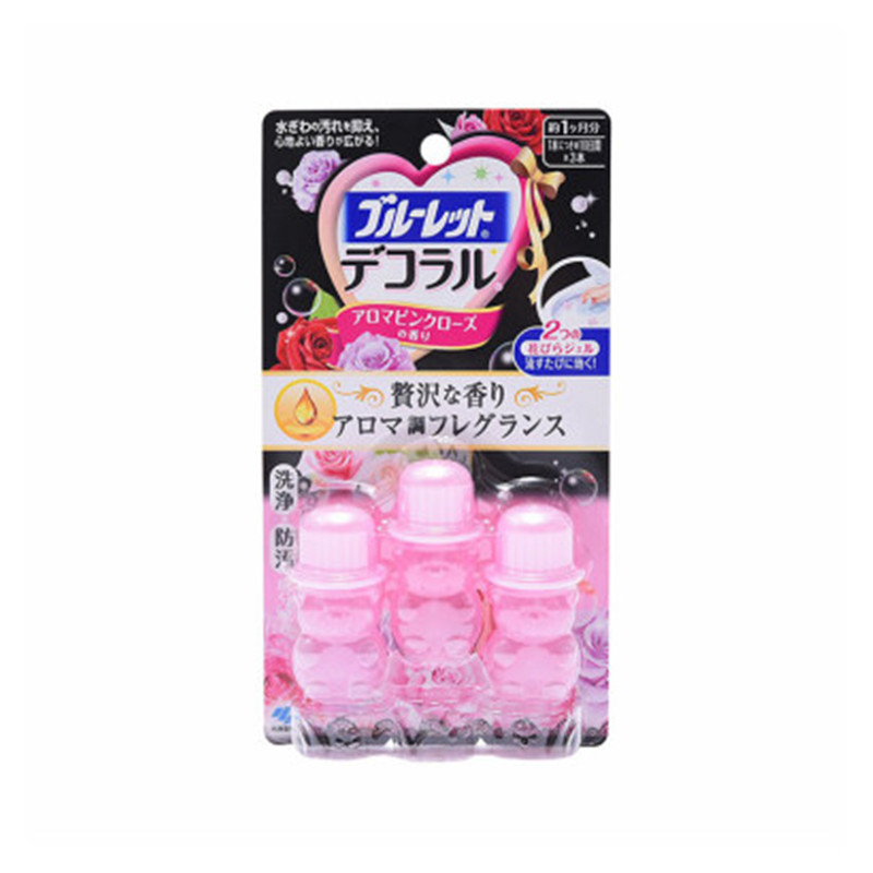 日本小林制药小熊洁厕凝胶 粉红玫瑰香型3瓶装 日本直邮JPY带授权招加盟代理