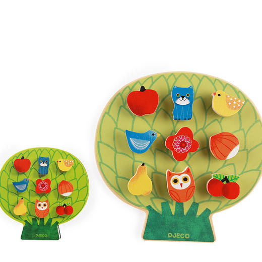 djeco钉钉板颜色动物水果认知扣子2-3岁儿童早教益智桌面游戏玩具 商品图5